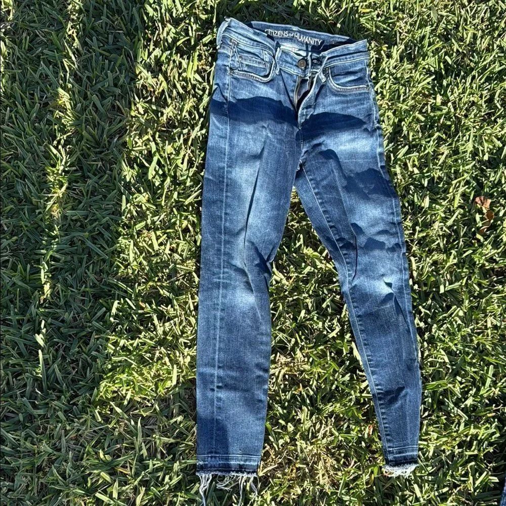 Trendy Blue Women's Jeans - Citizens of Humanity Rocket Crop High Rise Skinny